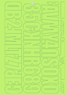 Nástěnková písmena a číslice - zelené - 4 sady